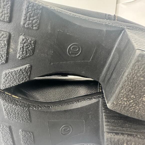 Merona Black Women's Booties Clogs Chunky gothic grunge Heels Slip On Size‎ 10 - Picture 7 of 8